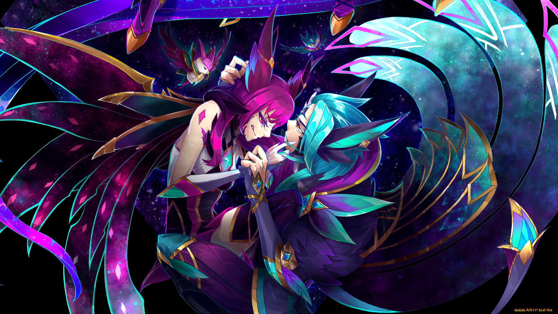  , league of legends, rakan, xayah, , 